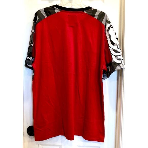 ECKO UNLTD - M Sz XL - NWT Ecko Red Short Sleeve Tee/Black & Gray Camo Detail - Picture 7 of 13